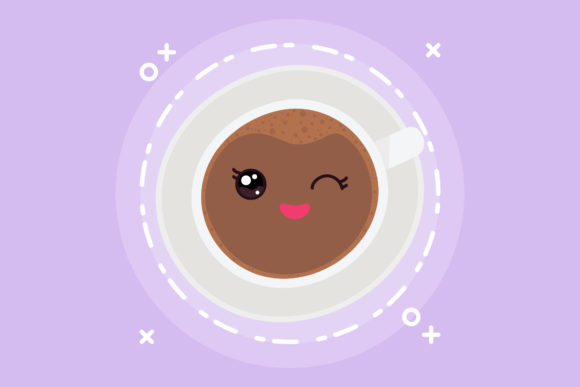 Coffee Hot Cup Kawaii: Graphics and Icons for Creative Publishing