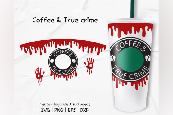 Coffee True Crime Venti Cold Cup 24 Oz Graphics and Crafts