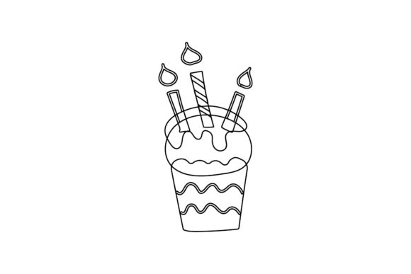 Cup Cake Theme Coloring Book Graphics and Coloring Pages Amp