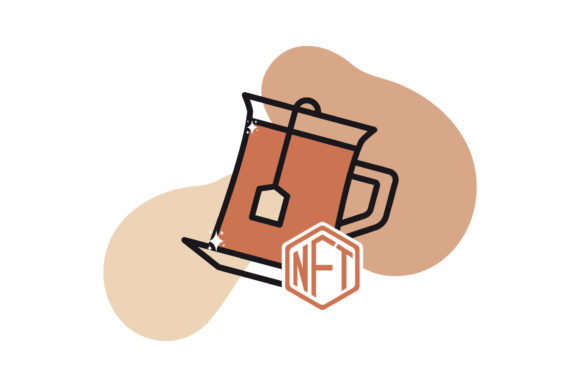Drink NFT Tea Bag Cup Icon: Graphics & Icons for Digital Publishing