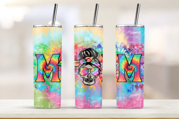 Mom Colorful Tumbler 20oz Skinny Graphics