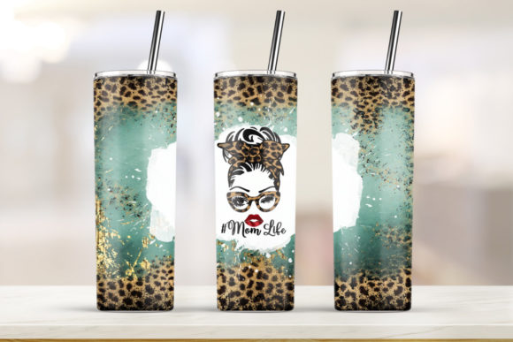 Mom Life Sublimation 20oz Skinny Tumbler: Graphics and Print Templates