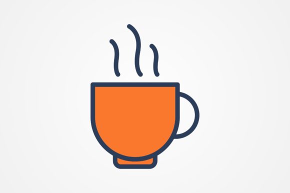 Tea Cup Line Filled Icon for Graphics and Icons