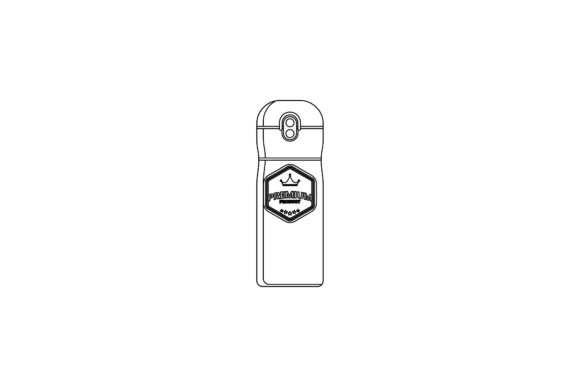 Tumbler Design Bottle Outline Graphics