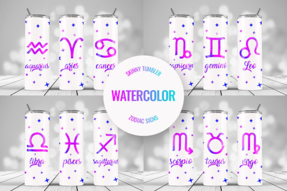 Tumbler Sublimation Zodiac Signs: Graphics & Crafts